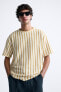 STRIPED TEXTURED T-SHIRT