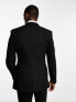 ASOS DESIGN skinny tuxedo suit jacket in black