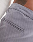 Pimkie wrap detail mini skirt in grey pinstripe