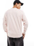 Фото #5 товара Calvin Klein Jeans badge crew neck sweatshirt in sepia rose