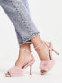 Фото #2 товара NA-KD fluffy heeled sandals in dusty pink