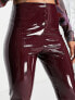 Commando faux leather patent perfect control co-ord legging in dark red