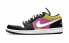 Фото #3 товара Jordan Air Jordan 1 Low 低帮 复古篮球鞋 男款 黑粉 / Кроссовки Nike Air Jordan 1 Low Black Active Fuchsia Cyber (Многоцветный, Черно-белый)