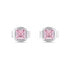Silver stud earrings with light pink zircons EA592WP