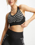 Фото #1 товара Urban Threads seamless racer back crop top in checkerboard print