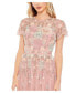 ფოტო #3 პროდუქტის Women's Embellished Illusion High Neck Butterfly Sleeve Midi Dress