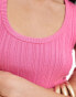 Фото #2 товара Vero Moda knitted racer vest top in bright pink