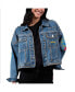 Фото #1 товара Women's Los Angeles Chargers First Finish Medium Denim Full-Button Jacket