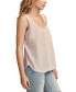 Cotton Striped Pleated-Chest Tank Top Dusty Orchid Stripe, L - фото #3