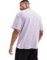 ASOS DESIGN essential oversized high neck t-shirt in lilac Lavendelgrau, XL - Chest 44 - фото #2