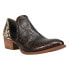 Фото #4 товара Diba True Shy Town Croc Round Toe Cowboy Booties Womens Brown Casual Boots 54658