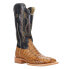 R. Watson Boots Hornback Caiman Tail Embroidered Croc Square Toe Cowboy Mens Si