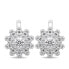 Sparkling silver earrings with zircons EA439W