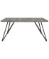 Maya Rectangular Dining Table - Wood Finish Kitchen Table With Retro Hairpin Legs