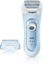 Braun Silk-epil Lady Shaver 5-160 3-In-1 Wireless Wet & Dry electric shaver for women, trimmer and peeling system, blue