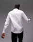 Фото #3 товара Topman long sleeve slim formal shirt in white