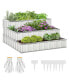 3 Tier Raised Garden Bed, Metal Planer Box w/ Gloves, Easy Assembly