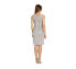 Фото #3 товара Adrianna Papell Embellished Cap Sleeve Sheath Dress in Bridal Silver Size 2