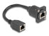 Фото #3 товара Delock D-Typ RJ45 Kabel Buchse zu Cat.5e schwarz 20 cm - Cable - Network