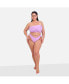 Фото #1 товара Plus Size Danica Knotted Bandeau Swim Top - Lilac