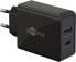 Фото #1 товара Зарядное устройство Wentronic 61673 с двумя USB-C портами 30W Fast Charge черное