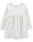 Toddler Glitter Polka Dot Long-Sleeve Jersey Dress 5T