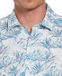 Фото #4 товара Men's Short Sleeve Button-Front Floral Print Viscose Shirt