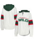 ფოტო #1 პროდუქტის Women's White, Green Minnesota Wild Goal Zone Long Sleeve Lace-Up Hoodie T-shirt