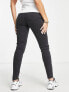 ASOS DESIGN Maternity ultimate skinny jeans in washed black with over the bump waistband