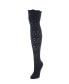 ფოტო #1 პროდუქტის Women's Diamond Pointelle Chunky Knit Over-The-Knee Warm Socks