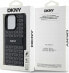 DKNY DKNY DKHCP15LPRTHSLK iPhone 15 Pro 6.1" czarny/black hardcase Leather Mono Stripe & Metal Logo