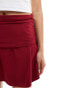 Фото #5 товара ASOS DESIGN foldover mid rise skirt in wine