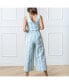 Фото #3 товара Women's Woven Sleeveless Tie-Waist Jumpsuit with Wide Leg