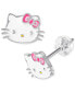 Hello Kitty Enamel Stud Earrings in Sterling Silver, Created for Macy's