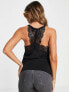 Фото #3 товара Vero Moda lace trim cami top in black