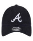 Men's Navy Atlanta Braves Team Slick Trucker 9TWENTY Adjustable Hat