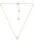 ფოტო #3 პროდუქტის Cubic Zirconia Pear Circle Pendant Necklace, 16" + 2" extender, Created for Macy's