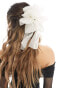 True Decadence bow hair claw in white - фото #2