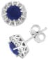 Фото #5 товара EFFY® Tanzanite (9/10 ct. t.w.) & Diamond (1/3 ct. t.w.) Stud Earrings in 14k White Gold (Also available in Ruby, Emerald & Sapphire)