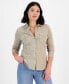 Фото #1 товара Petite Cotton Jersey Button-Front Shirt