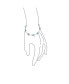 ფოტო #4 პროდუქტის Nautical Tropical Beach Vacation Iridescent Blue Created Opal Inlay Multi-Charm Dolphins Bracelet Anklet Link Sterling Silver Adjustable 7.5-9 Inch