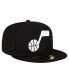 Фото #3 товара Men's Black Utah Jazz 59FIFTY Fitted Hat