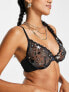 Фото #3 товара ASOS DESIGN Fuller Bust Celeste 3D star embroidered plunge bra in black