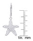 ფოტო #3 პროდუქტის Cubic Zirconia Starfish Earrings in Silver Plate