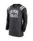 ფოტო #3 პროდუქტის Men's Heathered Charcoal, Black Las Vegas Raiders Tri-Blend Raglan Athletic Long Sleeve Fashion T-shirt
