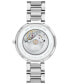 ფოტო #3 პროდუქტის Women's Museum Classic Swiss Automatic Silver-Tone Stainless Steel Bracelet Watch 32mm