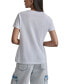 ფოტო #4 პროდუქტის Women's Flocked-Logo Short-Sleeve Crewneck T-Shirt