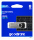 GoodRam UTS2 - 8 GB - USB Type-A - 2.0 - 20 MB/s - Swivel - Black