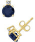 ფოტო #7 პროდუქტის Ruby (1-1/3 ct. t.w.) & Diamond Accent Stud Earrings in 14k Gold (Also in Emerald & Sapphire)