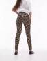 Topshop leopard print legging in brown